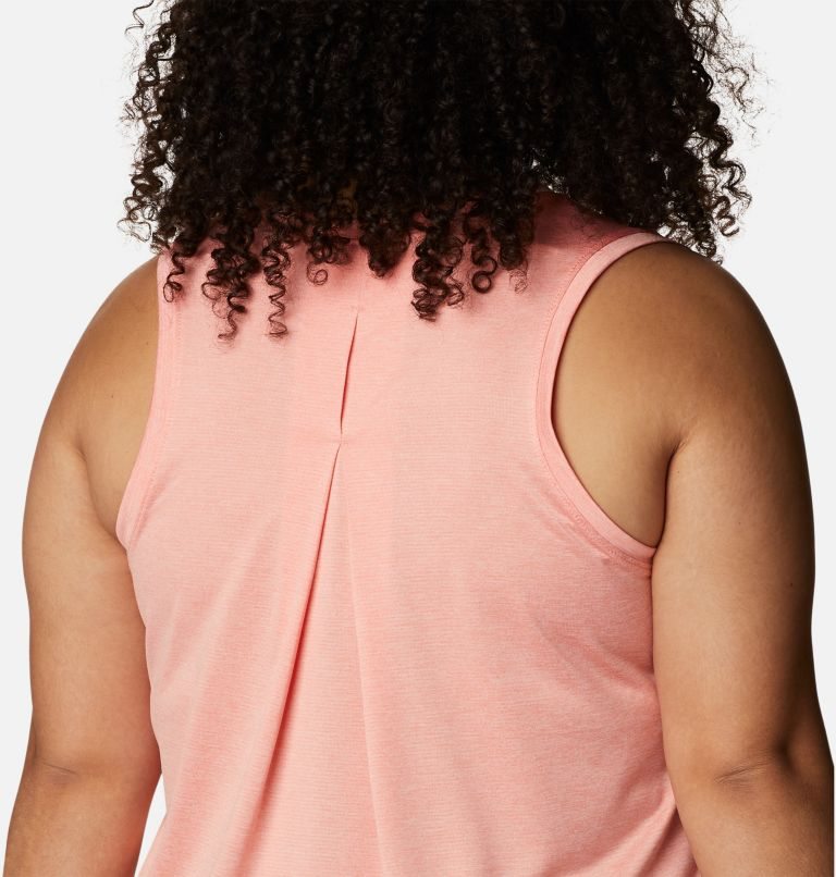 Women's Columbia Hike Tanks Coral | Plus Size CA-V14L3